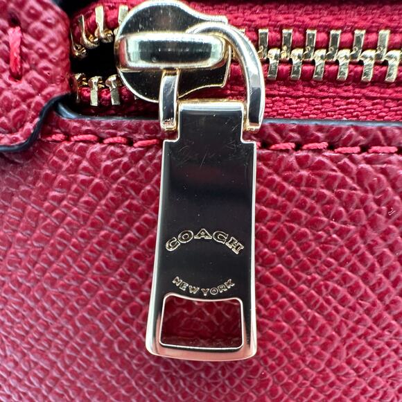 Coach Mini Rowan File Bag Crossbody Purse in 1941 Red Leather CE871 - Picture 7 of 9